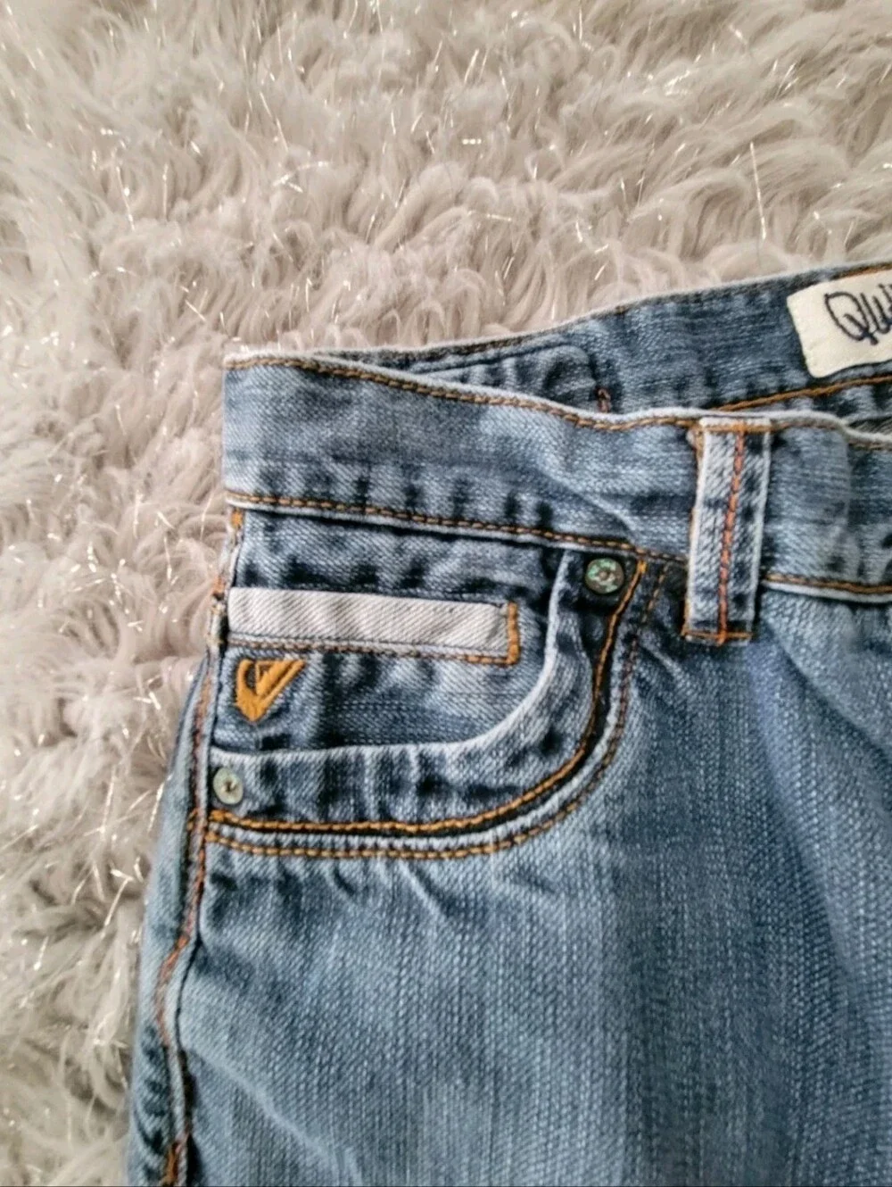 Vintage Y2k Quiksilver Jeans Quik Jean Youth Boys Straight Fit 27x27 Cotton